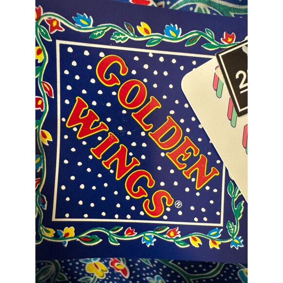 Vintage‎ 90s Golden Wings 3 Piece Outfit 20W Shorts Shirt Pants Blue Floral NWT - Picture 9 of 10